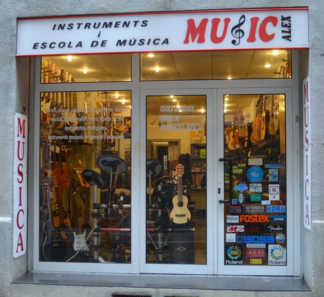 Interior de la botiga Music-Alex